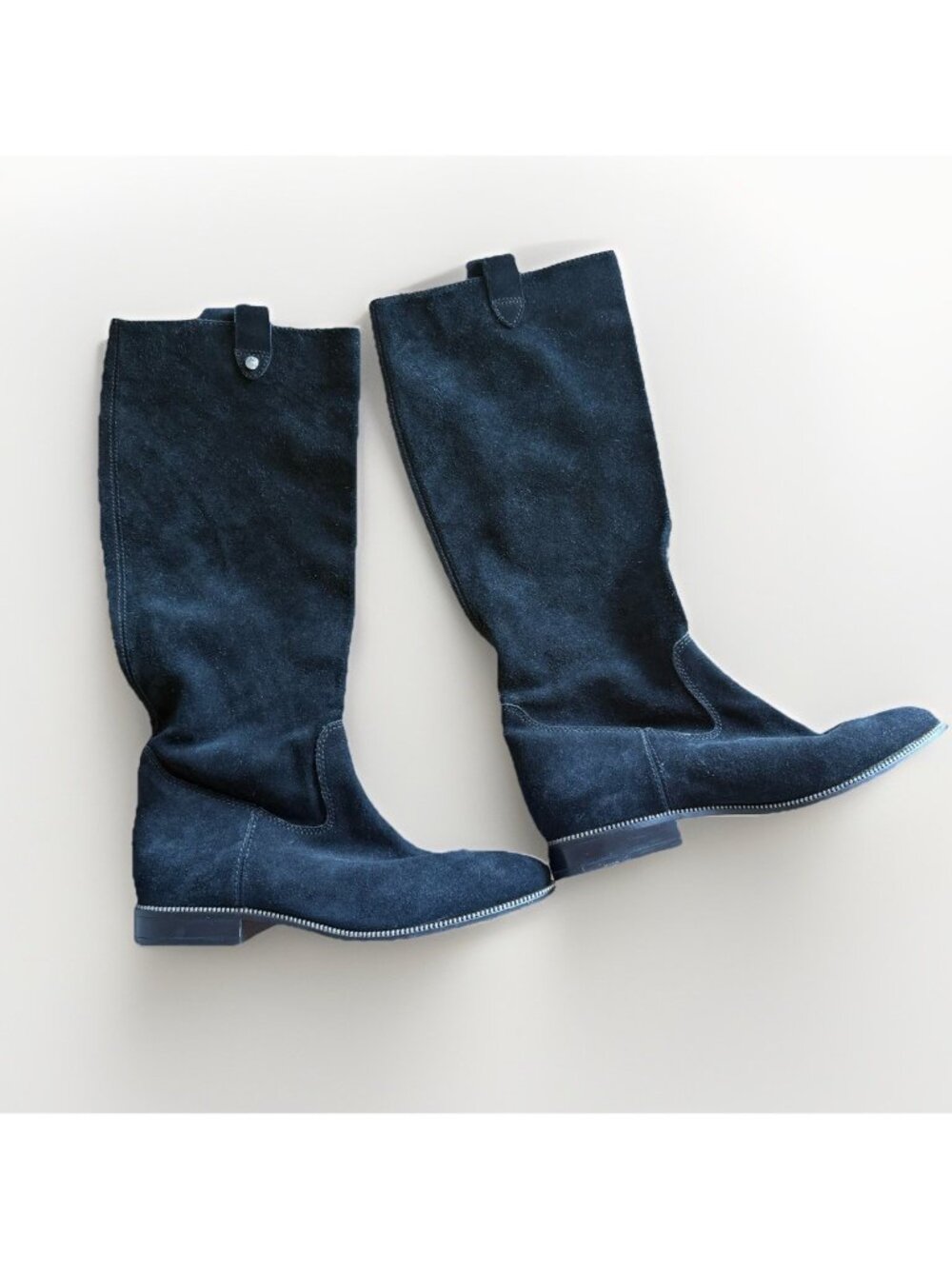Michael Michael Kors Soft Suede Cuff Tall Pull On Boots CT14G Sz 10 US Black - Picture 2 of 10